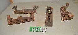 1 Stanley Bailey # 5 body & 3 antique plane fence collectible woodworking lot P4