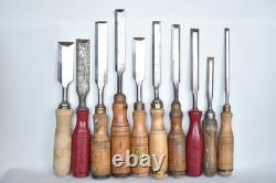 10 Vintage Swedish Bison Eskilstuna Jernbolaget E. A Berg Woodworking Chisels