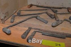 10 draw knife collection woodworking spoke shave antique collectible tool lot D9