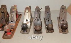 10 vintage hand planes Stanley & more collectible woodworking tool parts lot P1