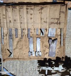 1080 CRAFTSMAN PLOW COMBINATION woodworking plane with 20+ cutters +canvas sleeve