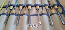 11 Swiss Made Professional Wood Carving tools with tool roll