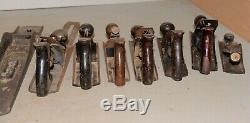 14 vintage hand planes Stanley & more collectible woodworking tool parts lot P3