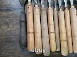 15 Antique Carving Woodworking Chisels 13 Buck Bros 2 Craftsman Free Ship