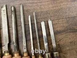 15 Antique Carving Woodworking Chisels 13 Buck Bros 2 Craftsman Free Ship