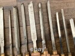 15 Antique Carving Woodworking Chisels 13 Buck Bros 2 Craftsman Free Ship