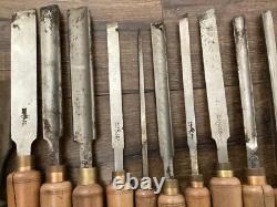 15 Antique Carving Woodworking Chisels 13 Buck Bros 2 Craftsman Free Ship