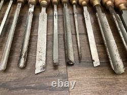 15 Antique Carving Woodworking Chisels 13 Buck Bros 2 Craftsman Free Ship
