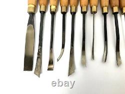 (15) Vintage Henry Taylor Carving Chisels Tools England Carpentry Woodworking