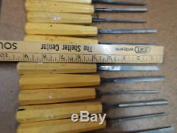 16 Vintage Otto Bergmann Berlin Carving Chisels Woodworking Tools