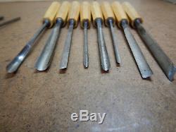 16 Vintage Otto Bergmann Berlin Carving Chisels Woodworking Tools