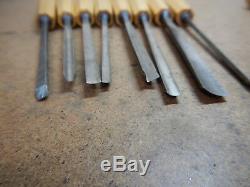 16 Vintage Otto Bergmann Berlin Carving Chisels Woodworking Tools