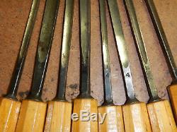 16 Vintage Otto Bergmann Berlin Carving Chisels Woodworking Tools