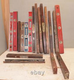 18 vintage levels Stanley & more collectible building woodworking tool lot