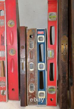 18 vintage levels Stanley & more collectible building woodworking tool lot