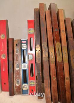 18 vintage levels Stanley & more collectible building woodworking tool lot