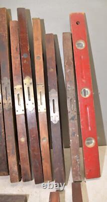 18 vintage levels Stanley & more collectible building woodworking tool lot