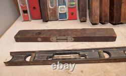 18 vintage levels Stanley & more collectible building woodworking tool lot