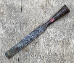 1800s Antique W. L. DERBY Carpenter's Wood Woodworking Carpentry Chisel Hand Tool
