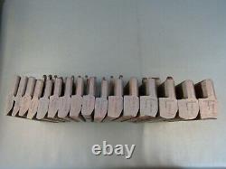 18th Century half set 16 wooden moulding plane hollow & round old tool I Cogdell