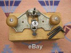 1907 STANLEY NO 71 WOODWORKERS ROUTER PLANE With BLADES AND WOOD BOX UNUSED