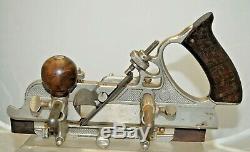 1920s 30s Era Stanley Trademark #45 Combination Plow Plane Woodworking Tool