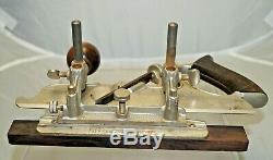 1920s 30s Era Stanley Trademark #45 Combination Plow Plane Woodworking Tool