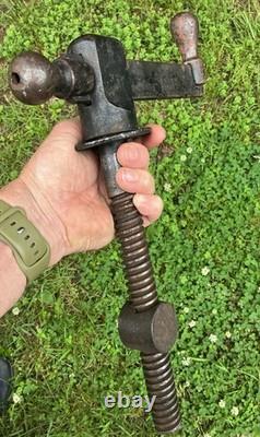 19th CENTURY LARGE RARE CAST END VISE BENCH WOOD VISE WOODWORKING CARPENTRY OLD