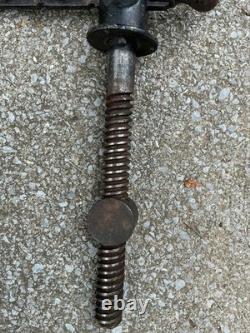 19th CENTURY LARGE RARE CAST END VISE BENCH WOOD VISE WOODWORKING CARPENTRY OLD