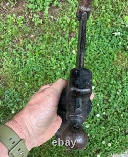 19th CENTURY LARGE RARE CAST END VISE BENCH WOOD VISE WOODWORKING CARPENTRY OLD