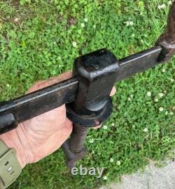 19th CENTURY LARGE RARE CAST END VISE BENCH WOOD VISE WOODWORKING CARPENTRY OLD