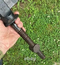 19th CENTURY LARGE RARE CAST END VISE BENCH WOOD VISE WOODWORKING CARPENTRY OLD