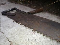 2 ANTIQUE 51 One Man Crosscut Logging Saw Lot Bucksaw Woodwork Tool