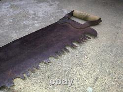 2 ANTIQUE 51 One Man Crosscut Logging Saw Lot Bucksaw Woodwork Tool