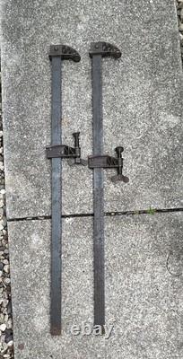 2 Large CT Co 48 Bar Clamps No. 514-A USA Made Vintage Woodworking Tools