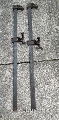 2 Large CT Co 48 Bar Clamps No. 514-A USA Made Vintage Woodworking Tools
