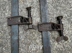 2 Large CT Co 48 Bar Clamps No. 514-A USA Made Vintage Woodworking Tools