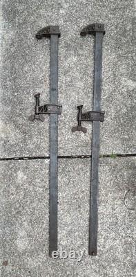2 Large CT Co 48 Bar Clamps No. 514-A USA Made Vintage Woodworking Tools