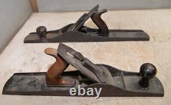 2 Stanley Bailey plane # 6 No 7 early collectible woodworking tool lot P1