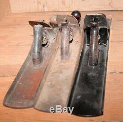 2 Stanley No 8 plane 1 # 7 antique woodworking tool lot parts repair collectible