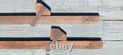 2 Vintage Wood Bar Clamps Adjustable Woodworking Clamp Tool 48 Total 57 Long
