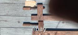 2 Vintage Wood Bar Clamps Adjustable Woodworking Clamp Tool 48 Total 57 Long
