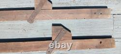 2 Vintage Wood Bar Clamps Adjustable Woodworking Clamp Tool 48 Total 57 Long