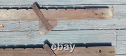 2 Vintage Wood Bar Clamps Adjustable Woodworking Clamp Tool 48 Total 57 Long