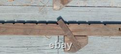 2 Vintage Wood Bar Clamps Adjustable Woodworking Clamp Tool 48 Total 57 Long