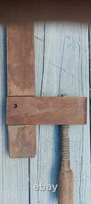 2 Vintage Wood Bar Clamps Adjustable Woodworking Clamp Tool 48 Total 57 Long
