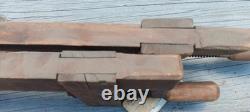 2 Vintage Wood Bar Clamps Adjustable Woodworking Clamp Tool 48 Total 57 Long
