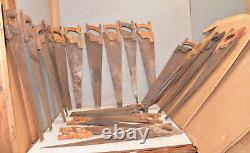 20 vintage collectible handsaw woodworking saw lot craft paint tool parts repair