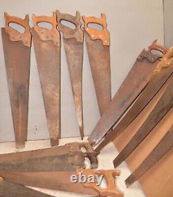 20 vintage collectible handsaw woodworking saw lot craft paint tool parts repair