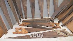 20 vintage collectible handsaw woodworking saw lot craft paint tool parts repair